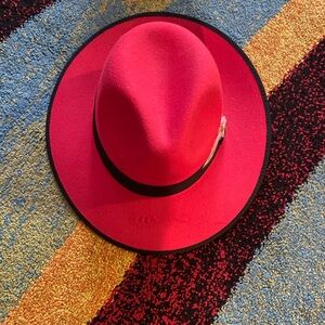 Red and Black Fedora